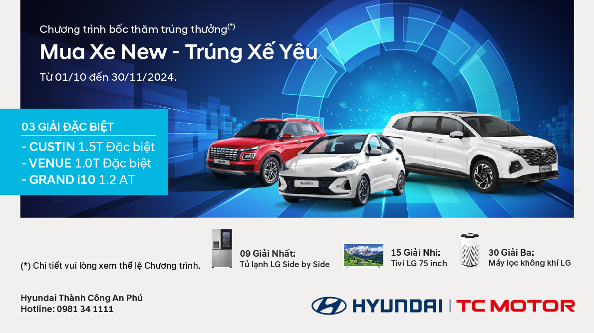 HYUNDAI THÀNH CÔNG TRIỂN KHAI CHƯƠNG TRÌNH “MUA XE NEW – TRÚNG XẾ YÊU”